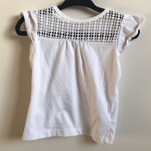 White T-shirt with crochet front